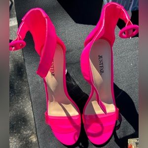 Bright Pink Sandals with 5-6” Heel. Never worn!
